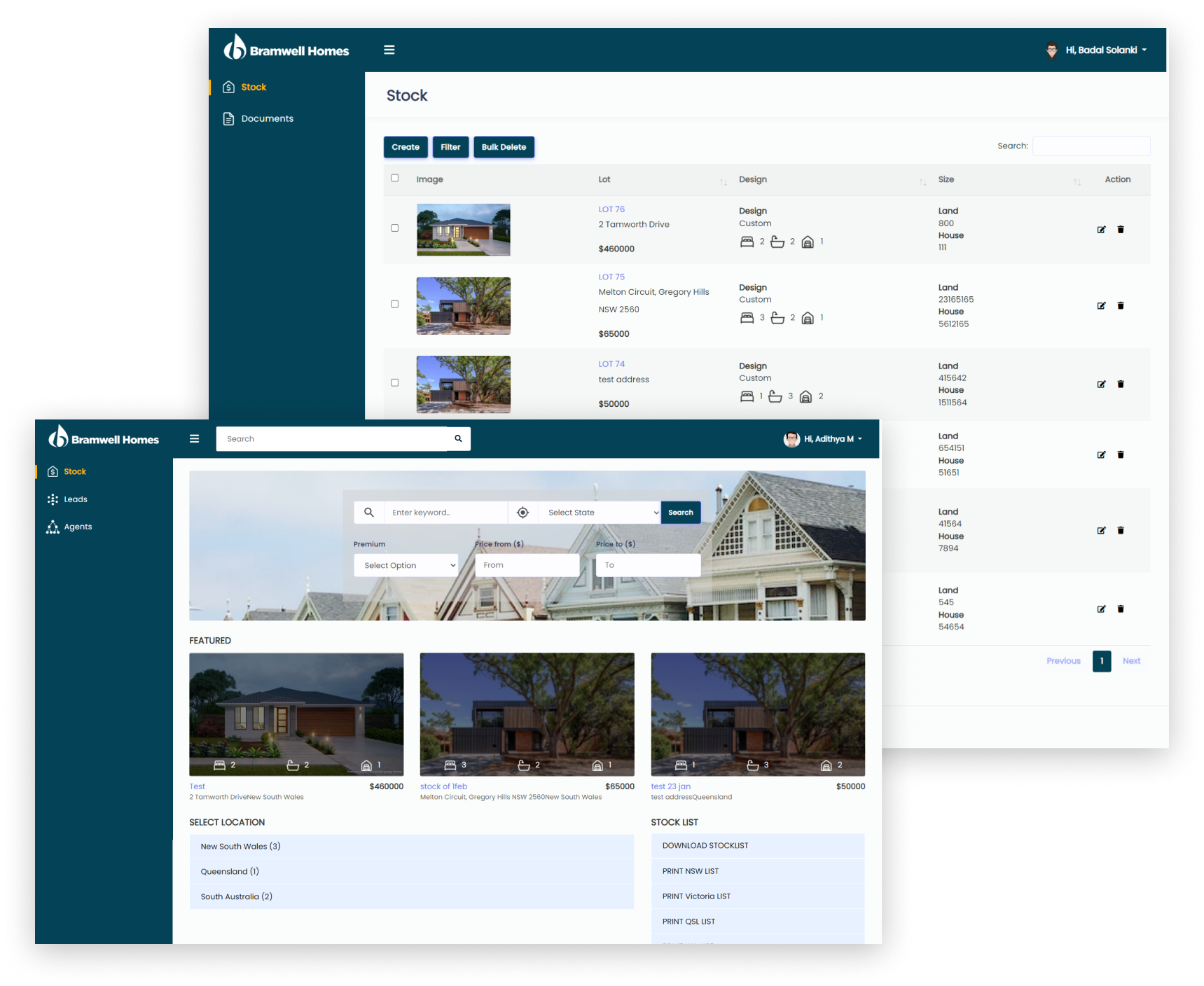 LGP Portal Website Screen shots