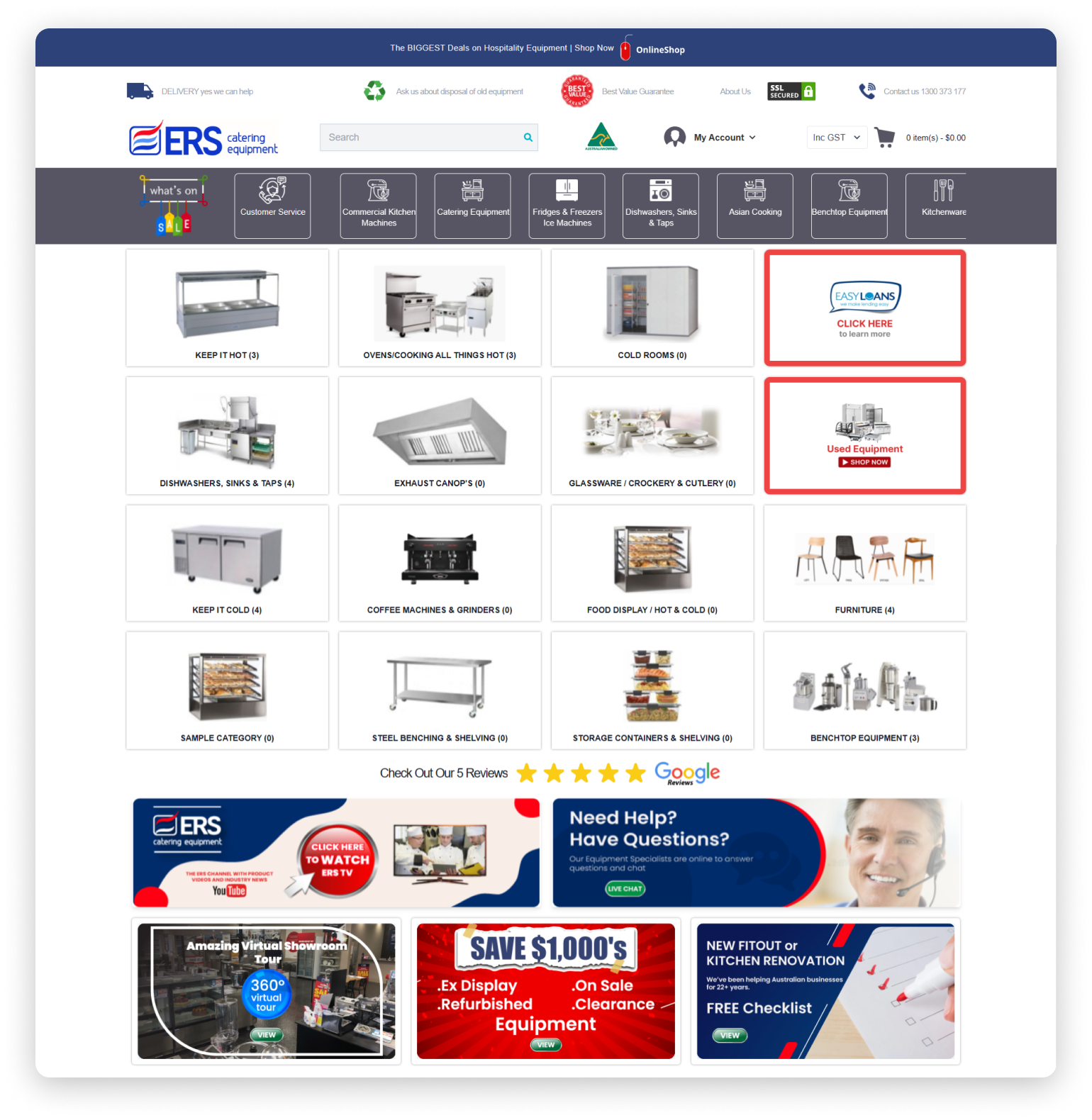 ERS Website Screen shots